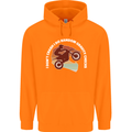 Funny Motocross Scrambling Dirt Bike Motorbike Childrens Kids Hoodie Orange
