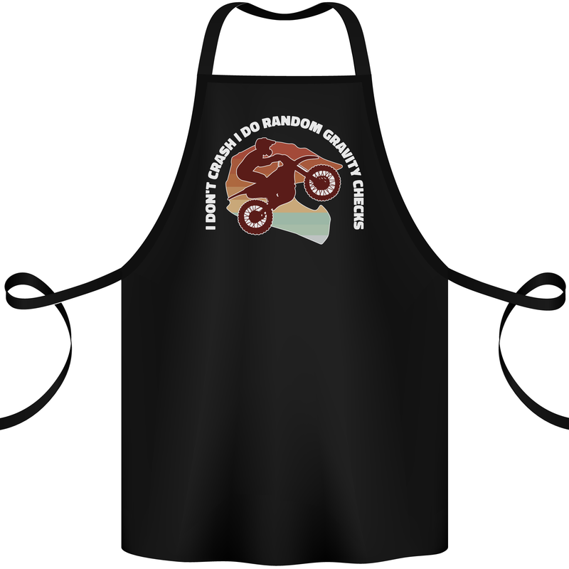 Funny Motocross Scrambling Dirt Bike Motorbike Cotton Apron 100% Organic Black