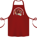 Funny Motocross Scrambling Dirt Bike Motorbike Cotton Apron 100% Organic Maroon