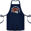 Funny Motocross Scrambling Dirt Bike Motorbike Cotton Apron 100% Organic Navy Blue