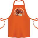 Funny Motocross Scrambling Dirt Bike Motorbike Cotton Apron 100% Organic Orange