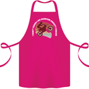 Funny Motocross Scrambling Dirt Bike Motorbike Cotton Apron 100% Organic Pink