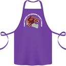 Funny Motocross Scrambling Dirt Bike Motorbike Cotton Apron 100% Organic Purple