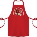Funny Motocross Scrambling Dirt Bike Motorbike Cotton Apron 100% Organic Red