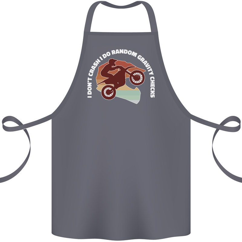Funny Motocross Scrambling Dirt Bike Motorbike Cotton Apron 100% Organic Steel