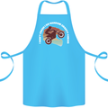 Funny Motocross Scrambling Dirt Bike Motorbike Cotton Apron 100% Organic Turquoise
