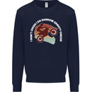 Funny Motocross Scrambling Dirt Bike Motorbike Kids Sweatshirt Jumper Navy Blue
