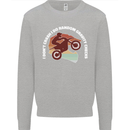 Funny Motocross Scrambling Dirt Bike Motorbike Kids Sweatshirt Jumper Sports Grey