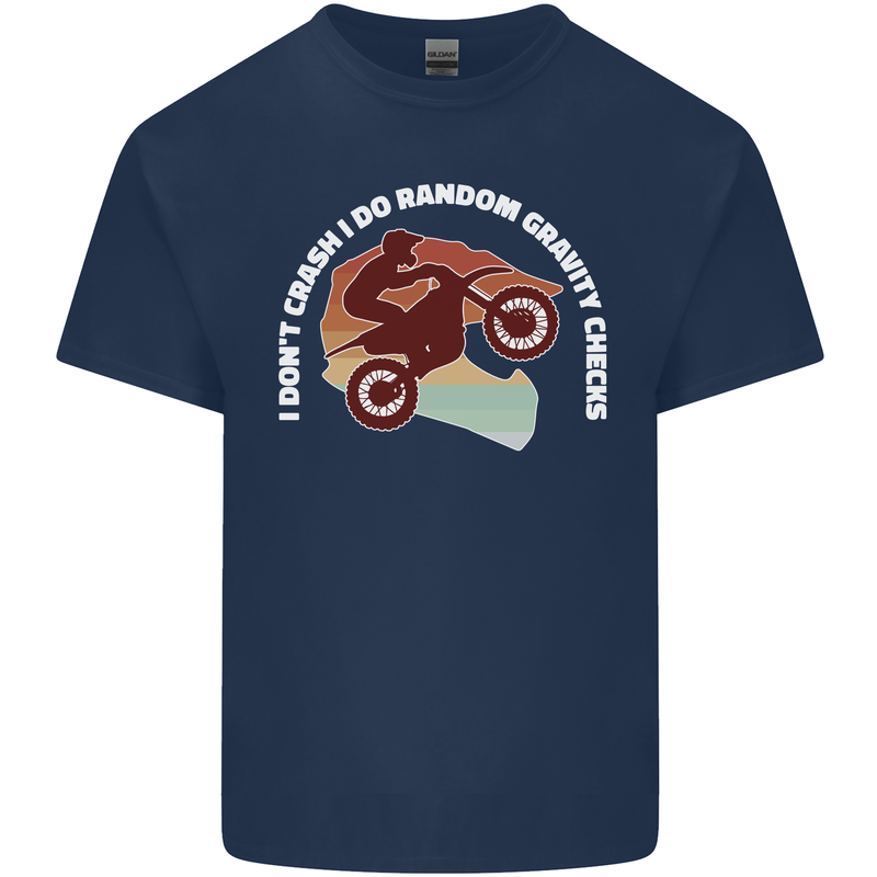Funny Motocross Scrambling Dirt Bike Motorbike Kids T-Shirt Childrens Navy Blue