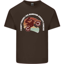 Funny Motocross Scrambling Dirt Bike Motorbike Mens Cotton T-Shirt Tee Top Dark Chocolate