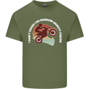 Funny Motocross Scrambling Dirt Bike Motorbike Mens Cotton T-Shirt Tee Top Military Green