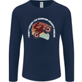 Funny Motocross Scrambling Dirt Bike Motorbike Mens Long Sleeve T-Shirt Navy Blue