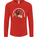 Funny Motocross Scrambling Dirt Bike Motorbike Mens Long Sleeve T-Shirt Red