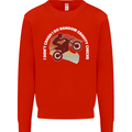 Funny Motocross Scrambling Dirt Bike Motorbike Mens Sweatshirt Jumper Bright Red