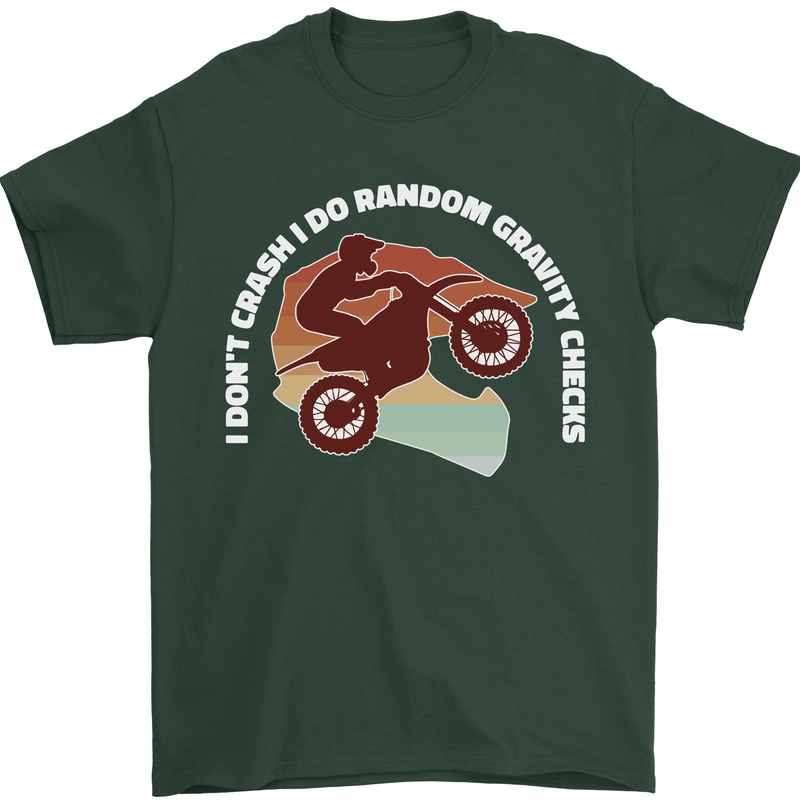 Funny Motocross Scrambling Dirt Bike Motorbike Mens T-Shirt 100% Cotton Forest Green