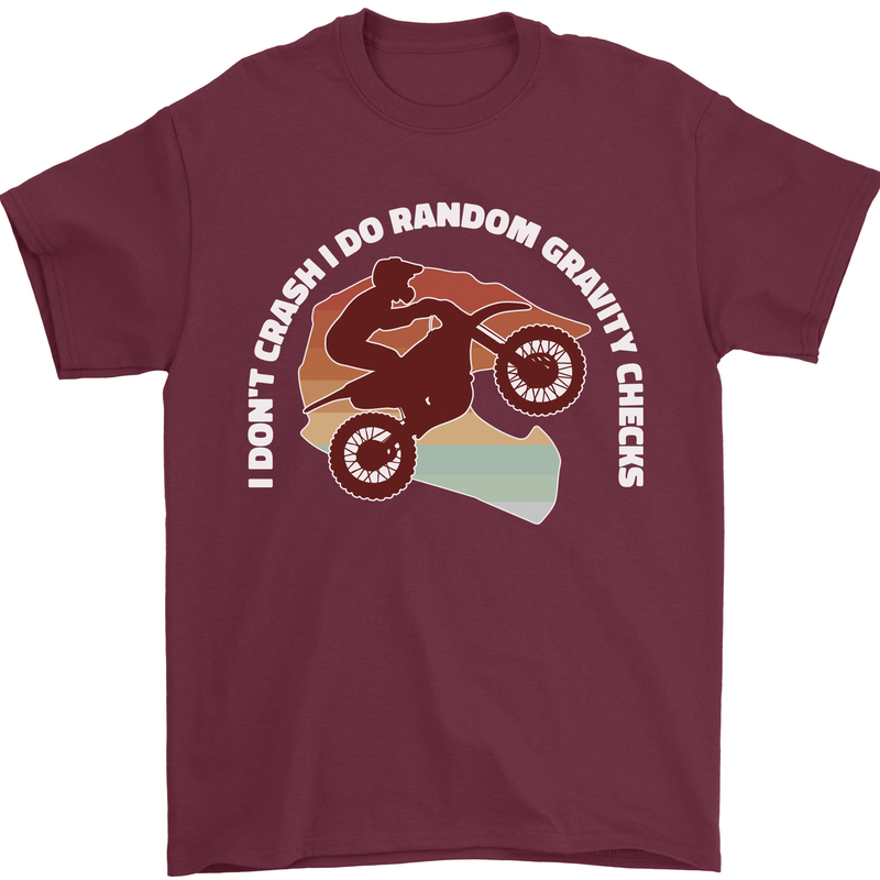 Funny Motocross Scrambling Dirt Bike Motorbike Mens T-Shirt 100% Cotton Maroon