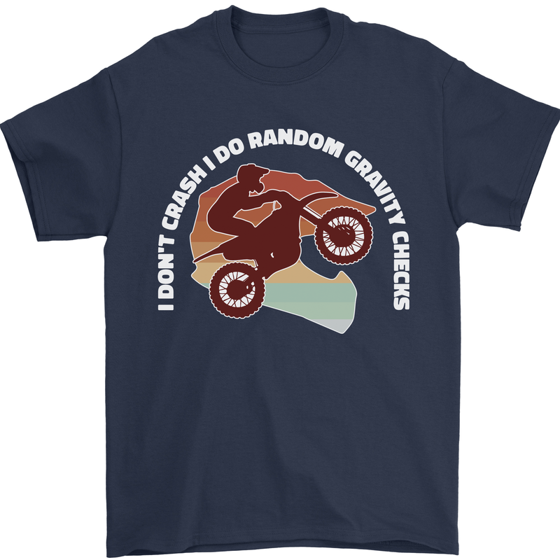 Funny Motocross Scrambling Dirt Bike Motorbike Mens T-Shirt 100% Cotton Navy Blue