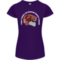 Funny Motocross Scrambling Dirt Bike Motorbike Womens Petite Cut T-Shirt Purple