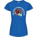 Funny Motocross Scrambling Dirt Bike Motorbike Womens Petite Cut T-Shirt Royal Blue