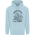 Funny Palaeontology Finding Fossils is My Cardio Childrens Kids Hoodie Light Blue