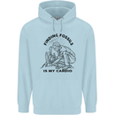 Funny Palaeontology Finding Fossils is My Cardio Childrens Kids Hoodie Light Blue