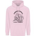 Funny Palaeontology Finding Fossils is My Cardio Childrens Kids Hoodie Light Pink