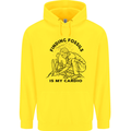 Funny Palaeontology Finding Fossils is My Cardio Childrens Kids Hoodie Yellow