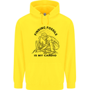 Funny Palaeontology Finding Fossils is My Cardio Childrens Kids Hoodie Yellow