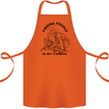 Funny Palaeontology Finding Fossils is My Cardio Cotton Apron 100% Organic Orange