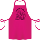 Funny Palaeontology Finding Fossils is My Cardio Cotton Apron 100% Organic Pink