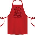 Funny Palaeontology Finding Fossils is My Cardio Cotton Apron 100% Organic Red