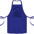 Funny Palaeontology Finding Fossils is My Cardio Cotton Apron 100% Organic Royal Blue