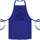 Funny Palaeontology Finding Fossils is My Cardio Cotton Apron 100% Organic Royal Blue
