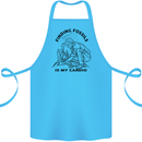 Funny Palaeontology Finding Fossils is My Cardio Cotton Apron 100% Organic Turquoise