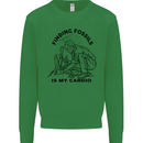 Funny Palaeontology Finding Fossils is My Cardio Kids Sweatshirt Jumper Irish Green