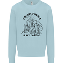 Funny Palaeontology Finding Fossils is My Cardio Kids Sweatshirt Jumper Light Blue