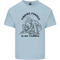Funny Palaeontology Finding Fossils is My Cardio Kids T-Shirt Childrens Light Blue