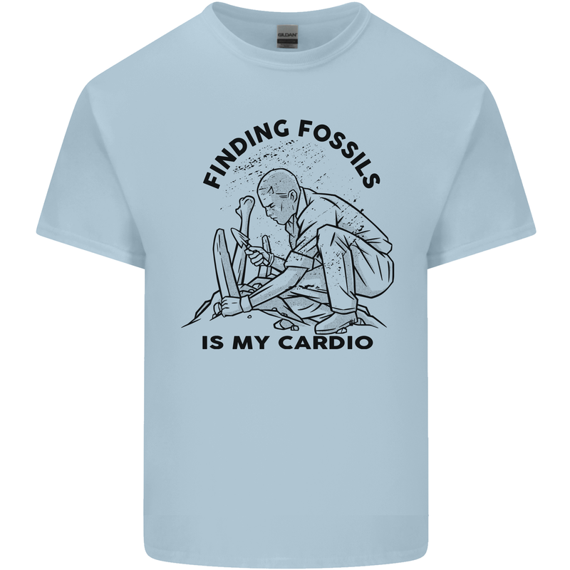 Funny Palaeontology Finding Fossils is My Cardio Kids T-Shirt Childrens Light Blue
