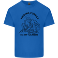 Funny Palaeontology Finding Fossils is My Cardio Kids T-Shirt Childrens Royal Blue