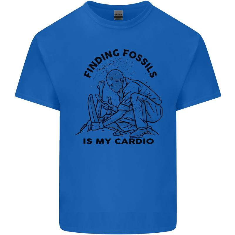 Funny Palaeontology Finding Fossils is My Cardio Kids T-Shirt Childrens Royal Blue