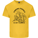 Funny Palaeontology Finding Fossils is My Cardio Kids T-Shirt Childrens Yellow