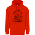 Funny Palaeontology Finding Fossils is My Cardio Mens 80% Cotton Hoodie Bright Red