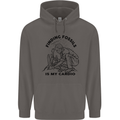 Funny Palaeontology Finding Fossils is My Cardio Mens 80% Cotton Hoodie Charcoal