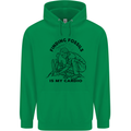 Funny Palaeontology Finding Fossils is My Cardio Mens 80% Cotton Hoodie Irish Green