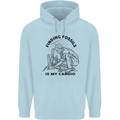 Funny Palaeontology Finding Fossils is My Cardio Mens 80% Cotton Hoodie Light Blue