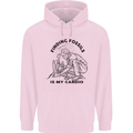 Funny Palaeontology Finding Fossils is My Cardio Mens 80% Cotton Hoodie Light Pink