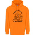 Funny Palaeontology Finding Fossils is My Cardio Mens 80% Cotton Hoodie Orange