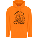 Funny Palaeontology Finding Fossils is My Cardio Mens 80% Cotton Hoodie Orange