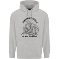 Funny Palaeontology Finding Fossils is My Cardio Mens 80% Cotton Hoodie Sports Grey