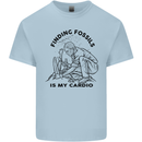Funny Palaeontology Finding Fossils is My Cardio Mens Cotton T-Shirt Tee Top Light Blue